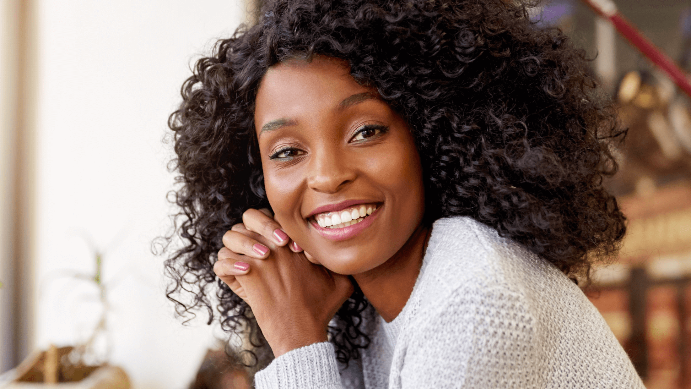 woman smiling